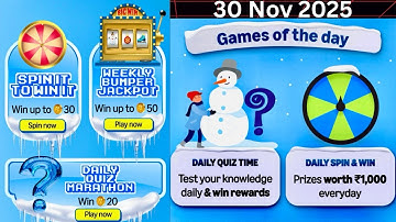 Amazon Daily Quiz Answer Today | Amazon Daily Quiz Time | Amazon Daily Spin & Win | Games of the day