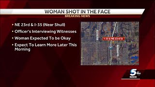 Police search for suspect after woman shot in face in Oklahoma City