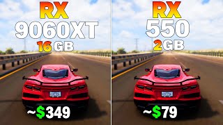 RX 9060 XT vs RX 550 - Test in 8 Games