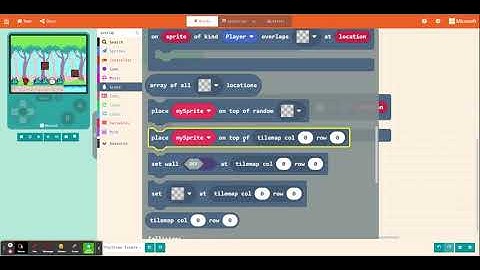 Tile Overlaps - Plaformer Game Makecode Arcade