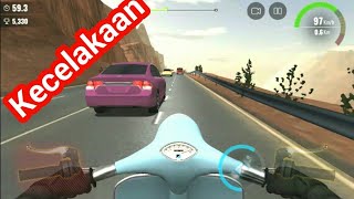 Belajar bawa motor VESPA ehh malah ketabrak lagi 😂😂😂😂😂😂 | moto traffic race screenshot 5