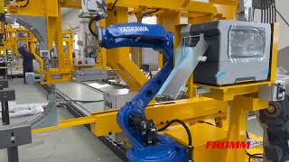 Automatic Strapping Steel Tubes Billets auto robot label applicator ALRr202.200 MH150 Steel Head