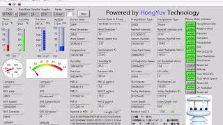 HongYuv Ultrasonic Weather Station Running on LabVIEW
