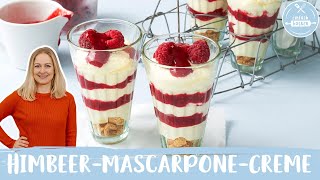 Himbeer Mascarpone Creme  🍓🍰 | Einfaches und schnelles Dessert | Einfach Backen image