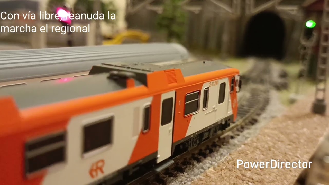 Circulaciones por el Día del Modelismo Ferroviario. Maqueta escala n ambiente ibérico 