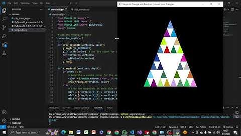 Drawing Sierpinski triangle using OpenGL | clipping using Greiner-hormann clipping Algorithm