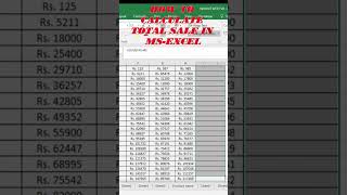 Learn how to easily calculate total sales in Microsoft Excel! #exceltips #shortsfeed  #exceltips