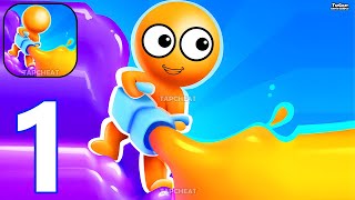 Dye Hard - Color War - Gameplay Walkthrough Part 1 Tutorial Team Brawl Ios, Android