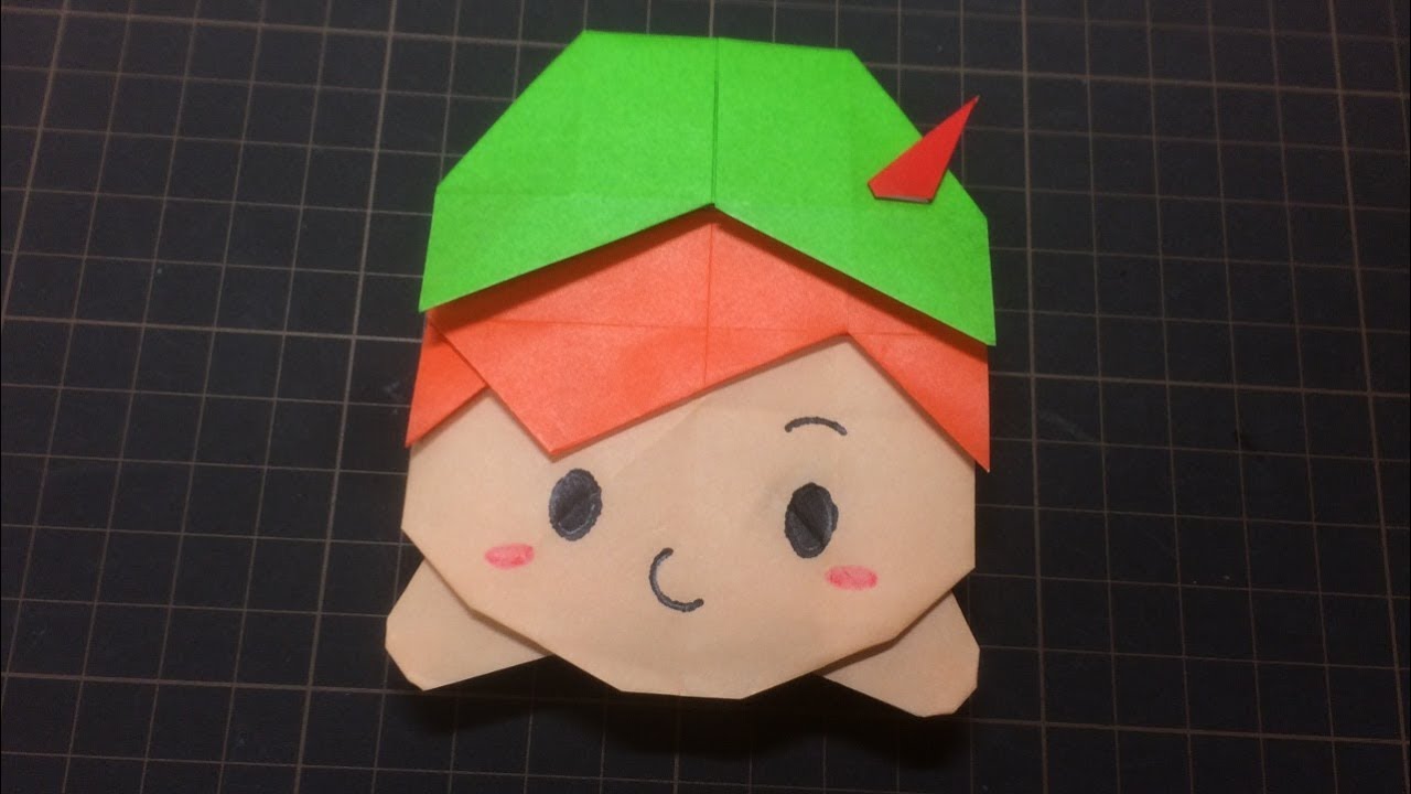ツムツム折り紙 ピーター パンの作り方 Origami Disney Peter Pan Tsum Tsum Youtube