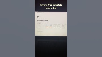 How to track your subscriptions. #notion #notiontemplates #notiontips #productivity #organization