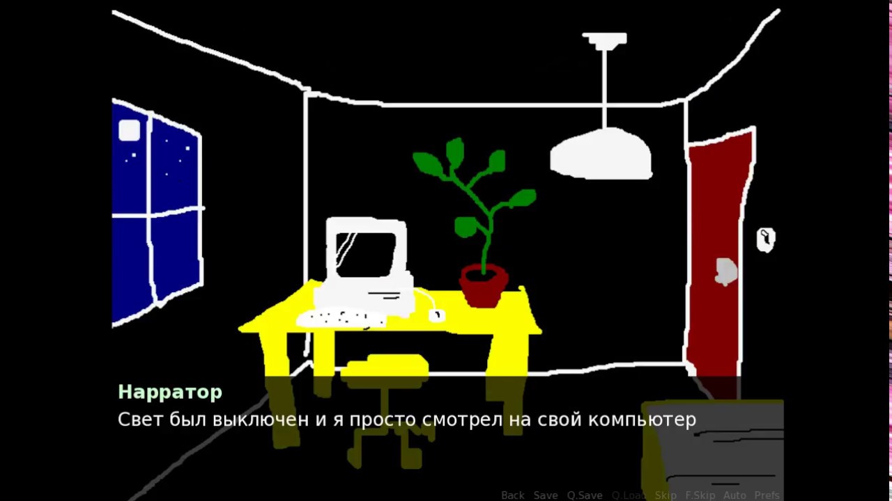 Визуальная Новелла Тест 03 Ren'Py ( NightRoom Ver.1.0.0 )
