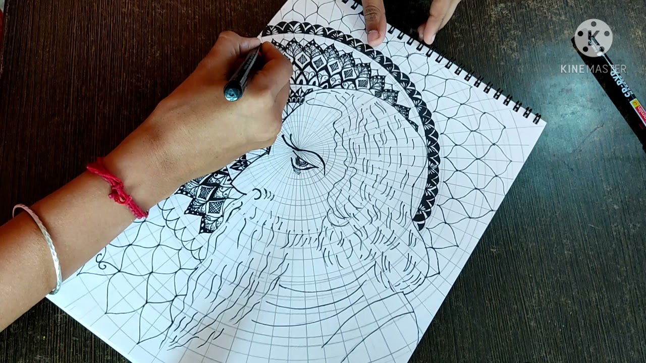 Rabindranath Tagore drawing with mandala|| রবীন্দ্র জয়ন্তী special