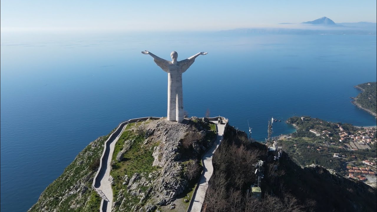 CRISTO REDENTORE!  MARATEA in MOTO. RIPRESE COL DRONE DJI MAVIC AIR2