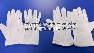 Esd Safe Ant Static Dotted & Polyester Lined Gloves