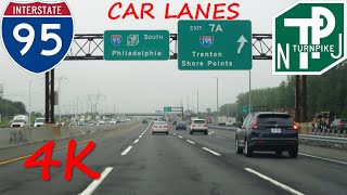 ⁴ᴷ New Jersey Turnpike (Exits 14 to 6) southbound (Car Lanes) [4K VIDEO]