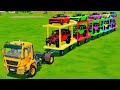 MASSIVE TRANSPORT DODGE HELLCAT POLICE, EXAUST FLAMES LAMBO & FS 25 CHAOS! Farming Simulator 25