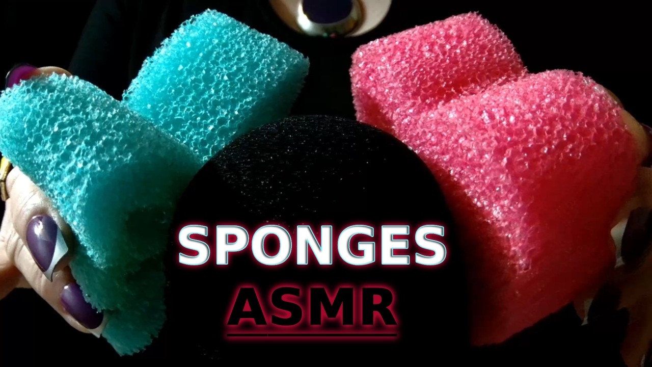 ASMR Sponge on Sponge, Sponge vs Foam Cover, Poking Holes in Sponge ...