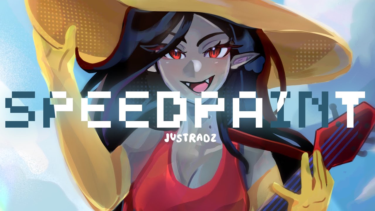 Drawing Marceline from Adventure Time! Speed Paint by JustRadz