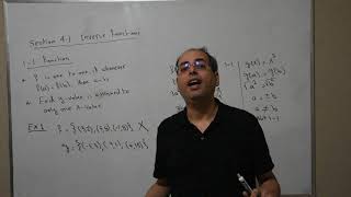 Inverse Functions, College Algebra sec 4.1