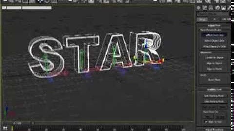 3ds max tutorial: 3d text ProBoolean animation
