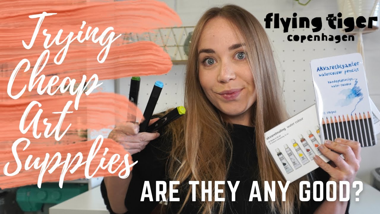 TIGER ART SUPPLIES HAUL Trying Cheap Watercolours & Alcohol Markers