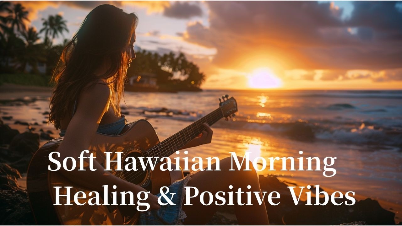 (4 Hours) Soft Hawaiian Morning Light | Healing & Positive Hawaiian BGM  Slack Key Guitar & Ukulele