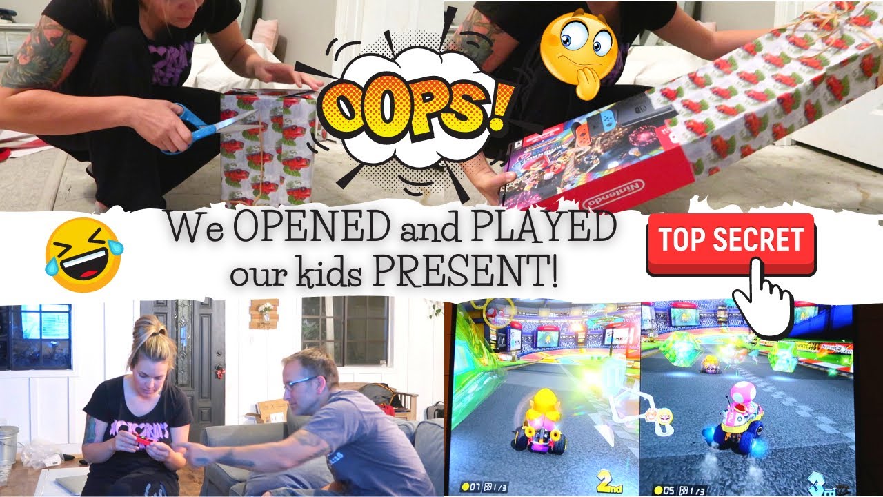 WE PLAYED WITH THEIR CHRISTMAS PRESENT WHILE THEY WERE SLEEPING || Nintendo Switch UNBOXING