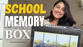 What’s inside my School Memory Box 👀🎒| Kunjan Latiyan | Subscribe for more✨|
