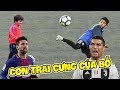 Đừng bất ngờ khi xem con trai của Messi và Ronaldo đá bóng giỏi không kém cha mình