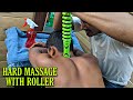 Neck Massage with Body Roller | Intense Head Massage with Neck Cracking | ASMR