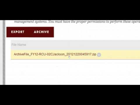 How to Archive a Blackboard Course