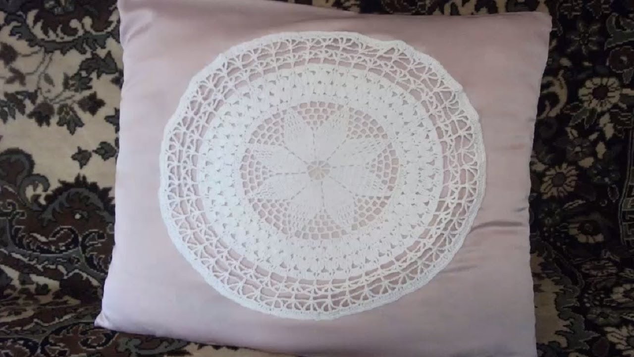 БОЛЬШАЯ КРУГЛАЯ САЛФЕТКА КРЮЧКОМ ДЛЯ ДЕКОРА ВЕЩЕЙ