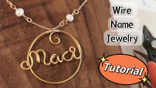 How to make wire name jewelry / personalized name necklace tutorial / DIY jewelry making / handmade