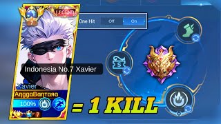 XAVIER GOJO SATORU SOLO RANKED BUILD AUTO WINSTREAK 7 RANKED | TOP 1 XAVIER BUILD & EMBLEM 2024 MLBB