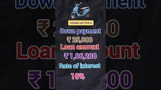 HONDA ACTIVA ELECTRIC SCOOTER 2026,HONDA ACTIVA E LATEST PRICE,LOAN &amp; EMI