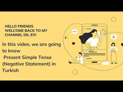 Turkish Grammar : Present Simple Tense | Negative Statements | Dil Evi