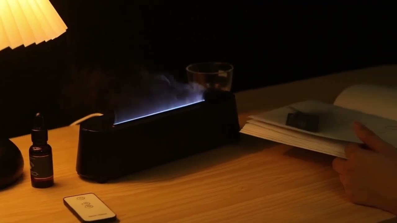 Colorful Flame Fire Diffuser Humidifier with Remote Control,  Essential Oils Aromatherapy Diffusers