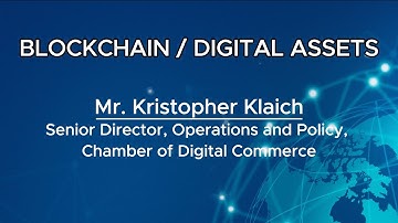 BLOCKCHAIN / DIGITAL ASSETS- Mr. Kristopher Klaich- 31st Pi-SF W, DC🇺🇸#ussenate #digitalassets