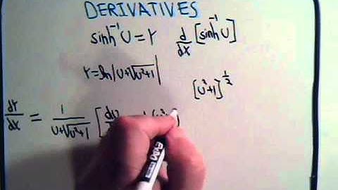 Inverse Hyperbolic Functions: Derivatives Example 1