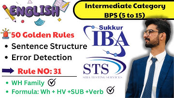 English Error Detection| English Sentence Structures| IBA English Rules: 31