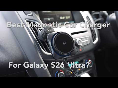 Manejando con el Galaxy S26 Ultra: soporte magnético para carro Qi de 25 W