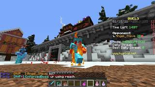 Angel_Steve is hacking, he has fly, kill aura, tp aura, reach, bhop, anti kb, and autoclicker