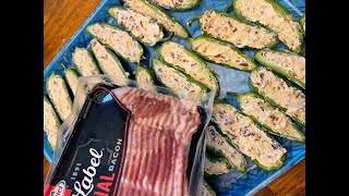 Bacon Wrapped Jalapeños Stuffed with Cream Cheese