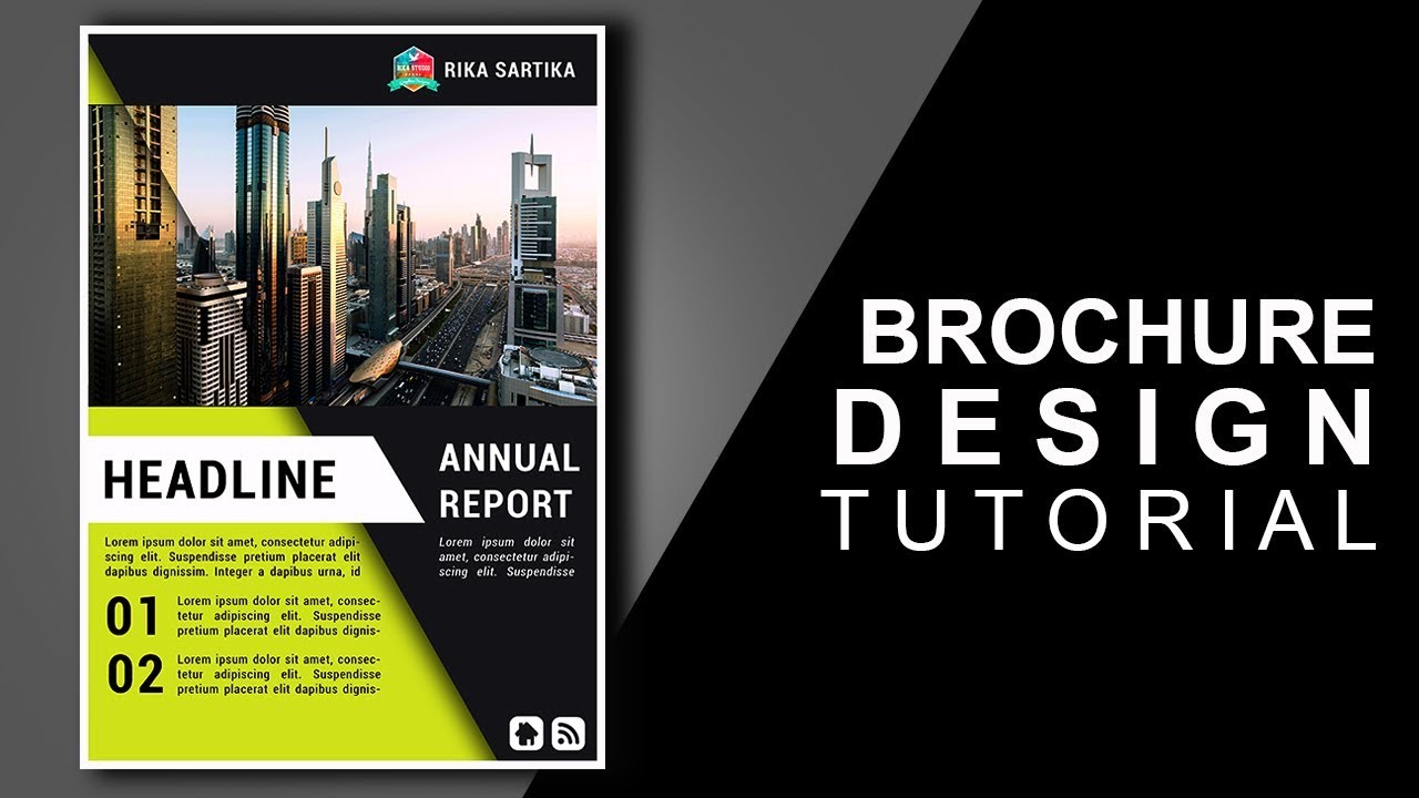 Cara Membuat Brosur Di Photoshop Business Brochure Design Youtube