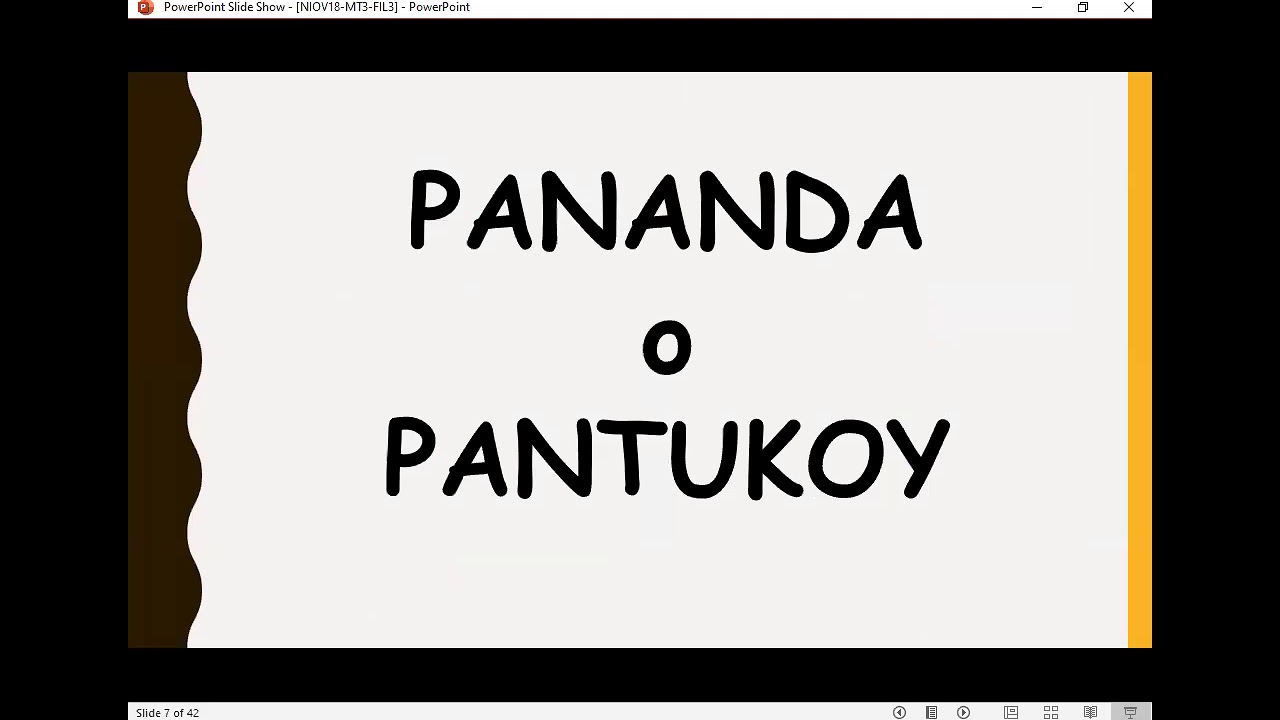 GRADE 3- PANANDA O PANTUKOY - YouTube