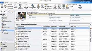 Microsoft Dynamics CRM 2011 - Get Started Panes