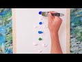 Easy Abstract Seascape Painting Demo / Beach Art for Beginners / Simple Acrylic Painting on Canvas