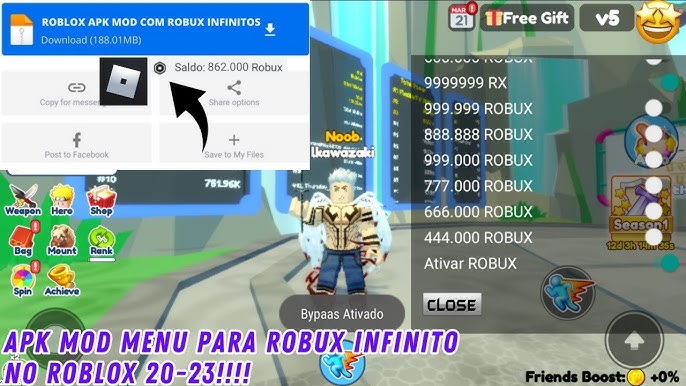 Roblox MOD MENU V2.469, Roblox Unlimited Robux, Roblox Mod Apk Unlimited  Robux