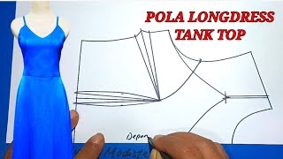 CARA MEMBUAT POLA GAUN PESTA DETAIL DAN JELAS