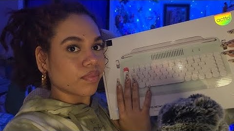 ✨ASMR Unboxing A Retro Typewriter Keyboard [Typing Test, Tapping, Scratching & more]